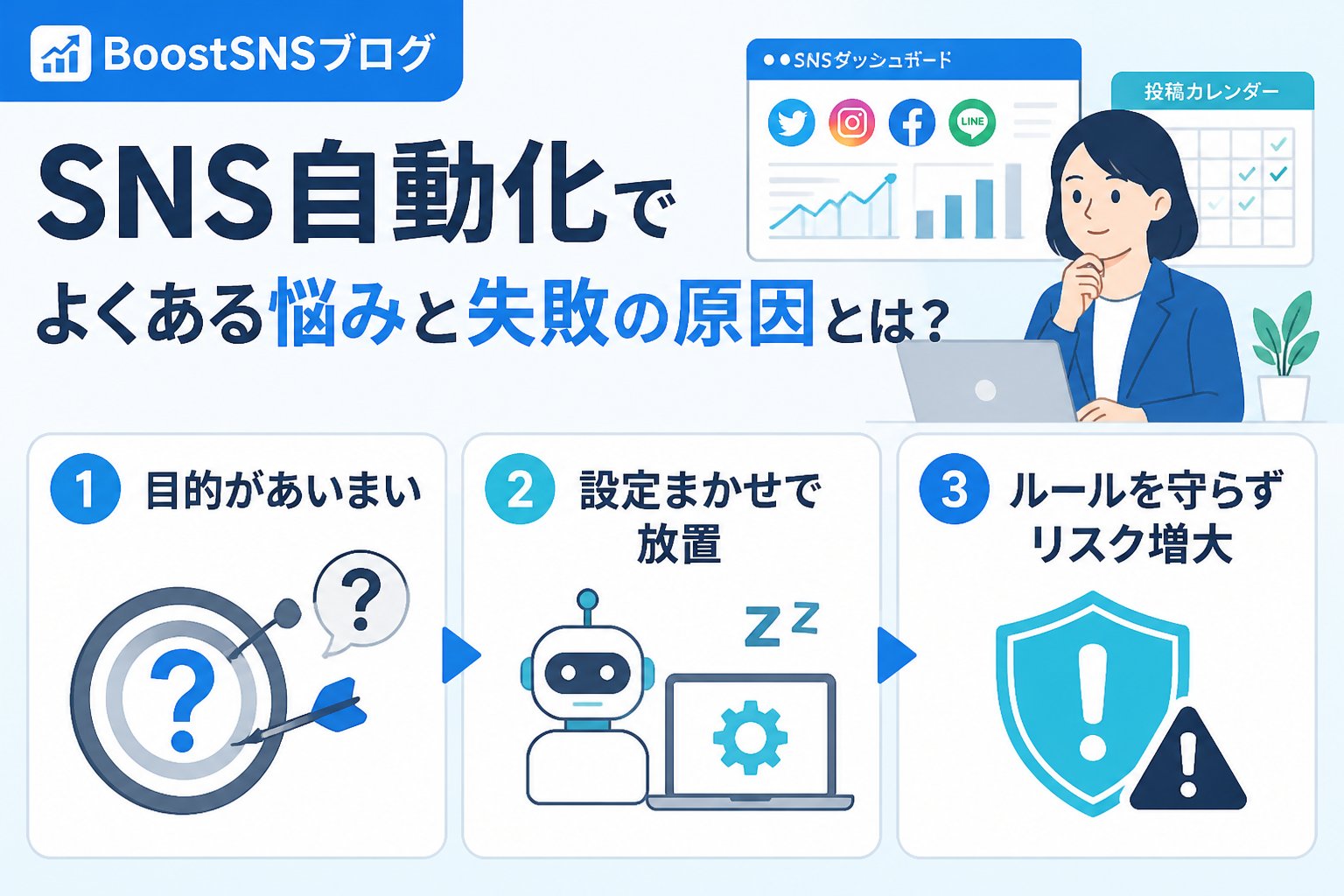 SNS自動化 SNS自動化でよくある悩みと失敗の原因とは？