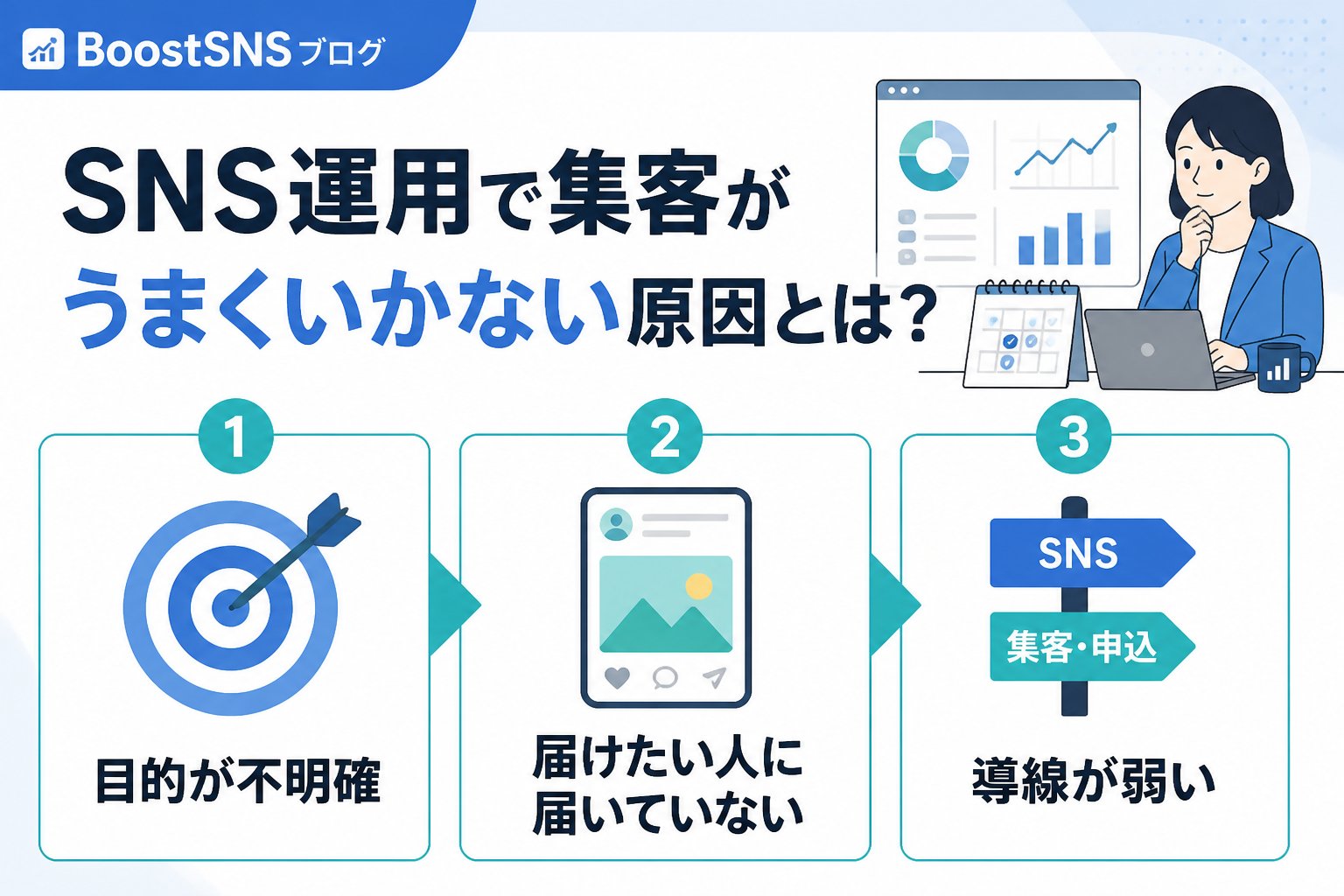 集客ノウハウ SNS運用で集客がうまくいかない原因とは？