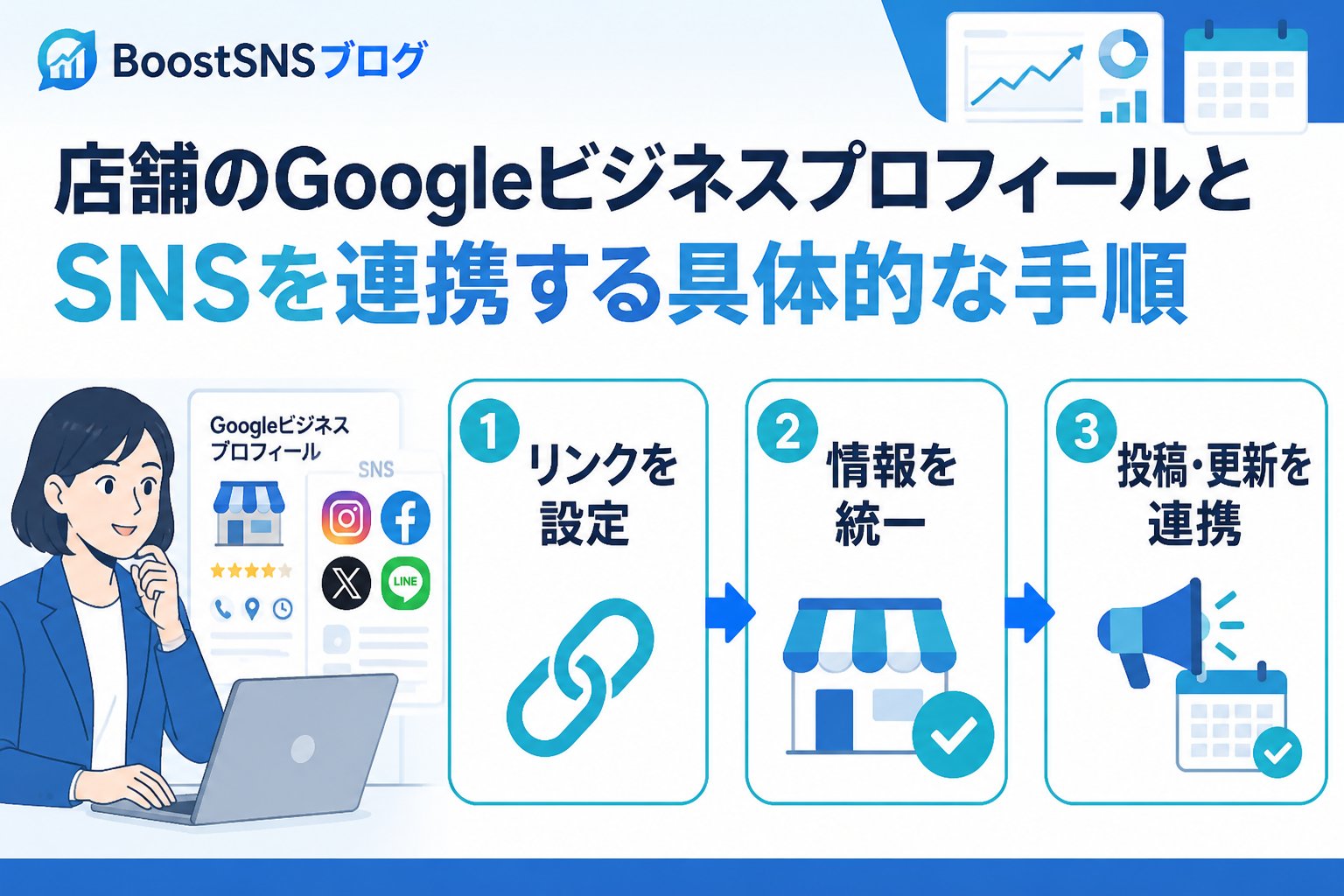 集客ノウハウ 店舗のGoogleビジネスプロフィールとSNSを連携する具体的な手順