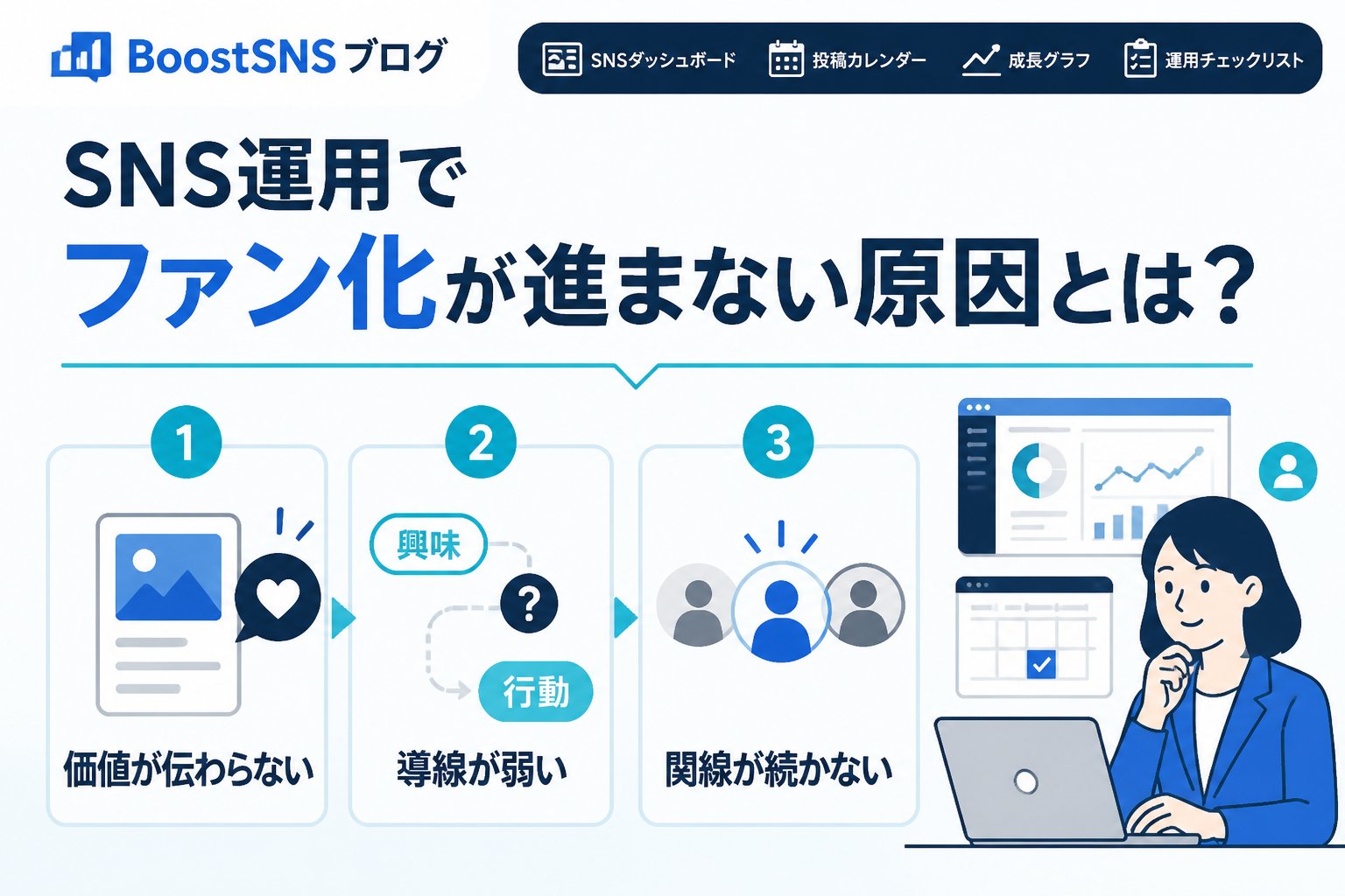 集客ノウハウ SNS運用でファン化が進まない原因とは？