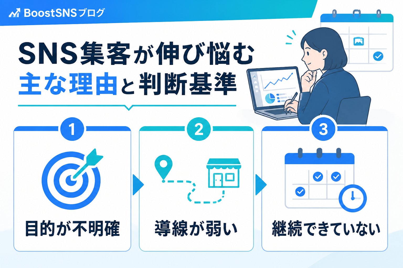 集客ノウハウ SNS集客が伸び悩む主な理由と判断基準