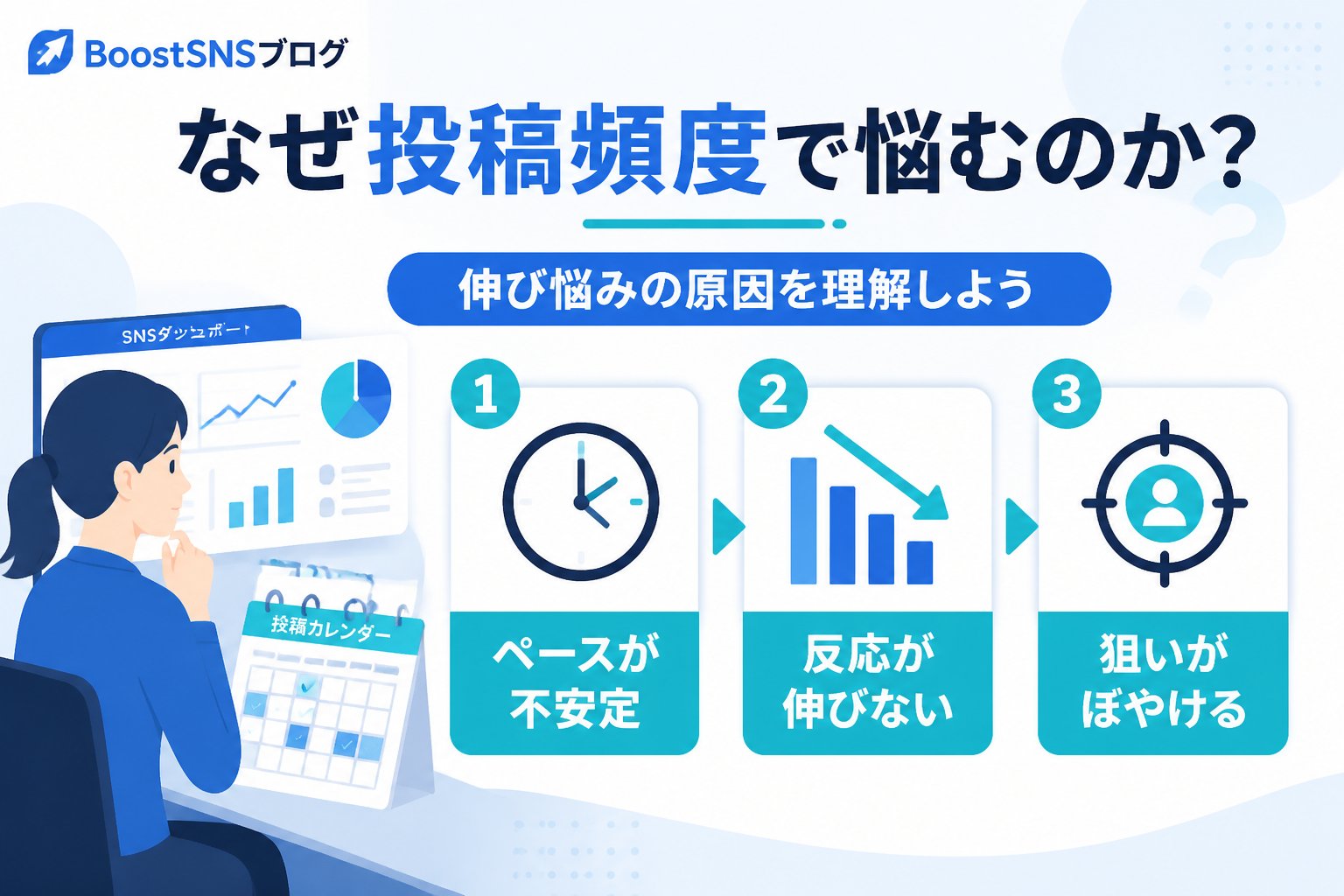 アカウント運用 なぜ投稿頻度で悩むのか？伸び悩みの原因を理解しよう