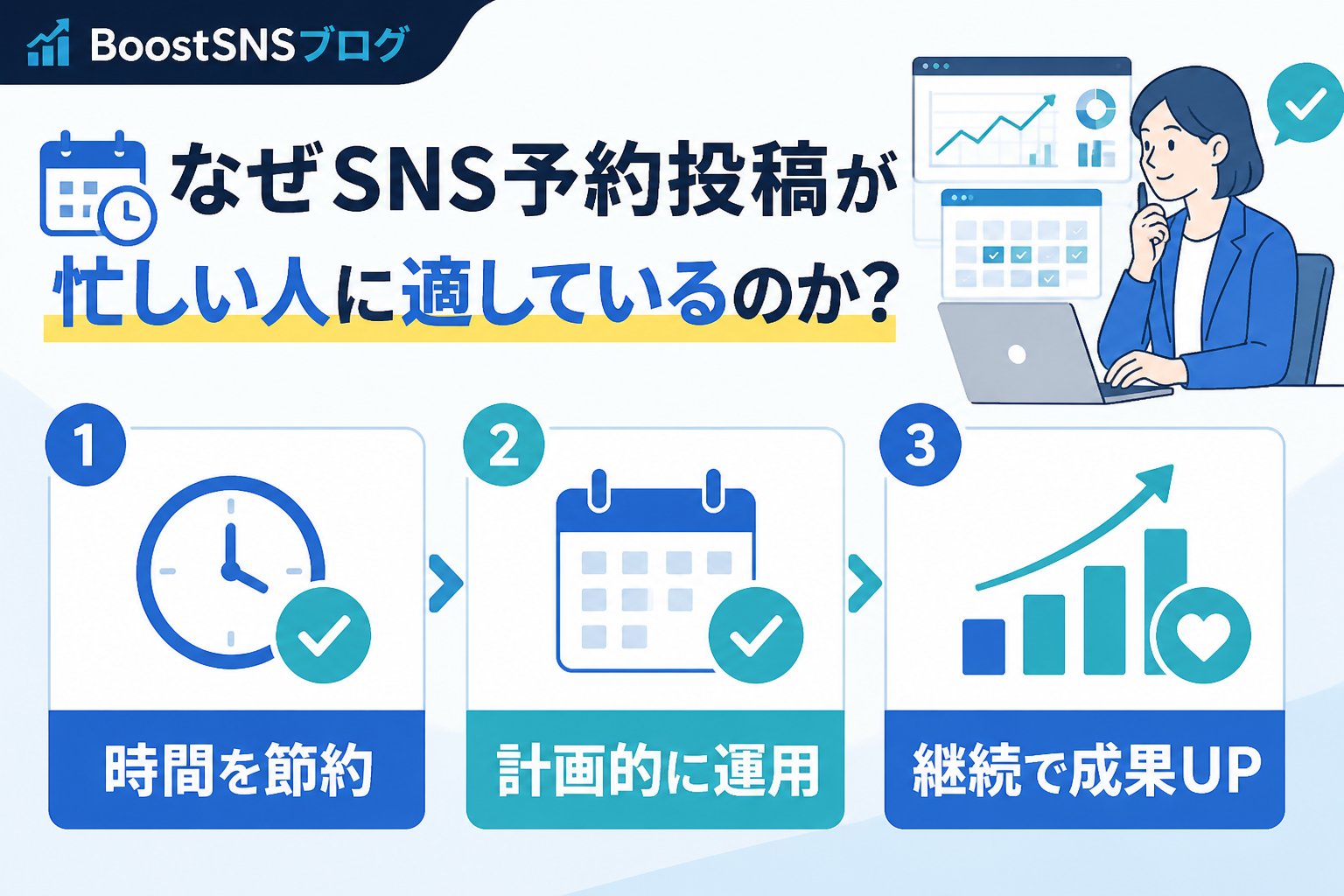 SNS自動化 なぜSNS予約投稿が忙しい人に適しているのか？メリットを整理する