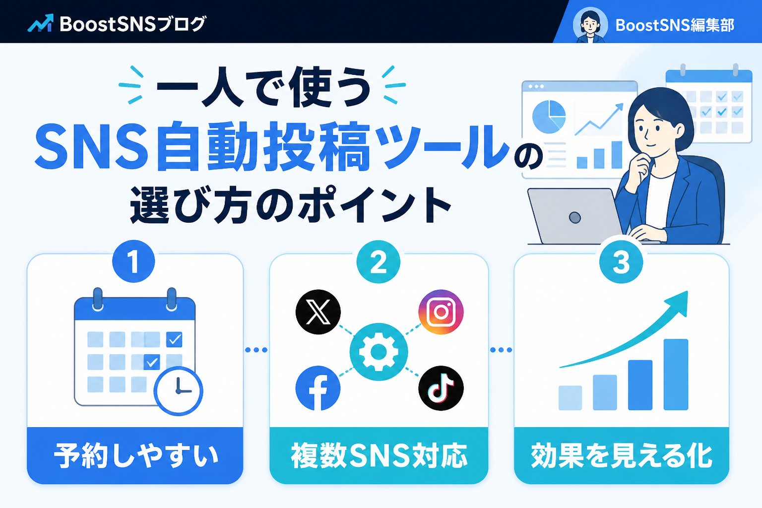 SNS自動化 一人で使うSNS自動投稿ツールの選び方のポイント