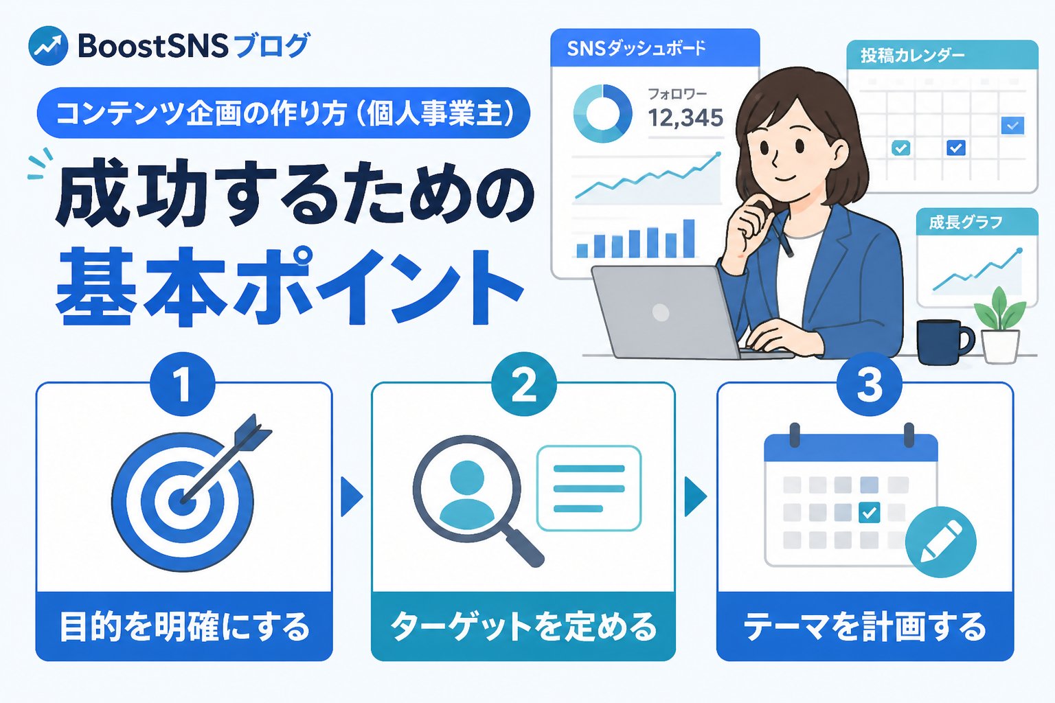 SNSマーケティング コンテンツ企画の作り方（個人事業主）で成功するための基本ポイント