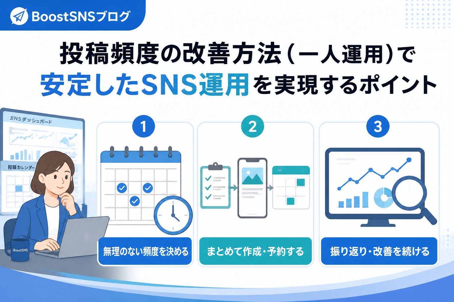 アカウント運用 投稿頻度の改善方法（一人運用）で安定したSNS運用を実現するポイント
