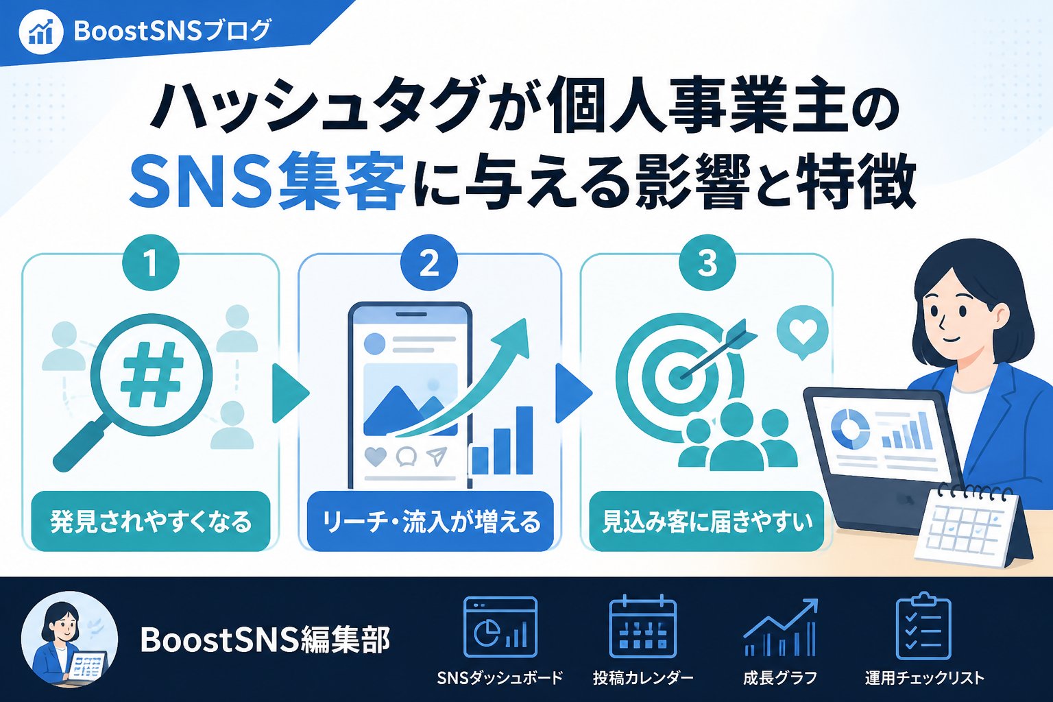 SNSマーケティング ハッシュタグが個人事業主のSNS集客に与える影響と特徴