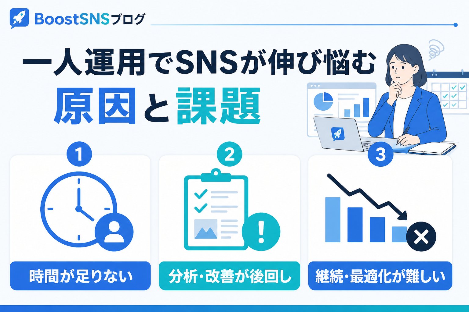SNS自動化 一人運用でSNSが伸び悩む原因と課題