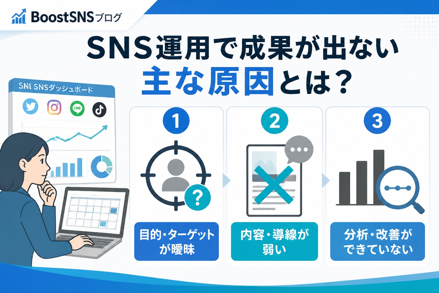 SNSマーケティング SNS運用で成果が出ない主な原因とは？