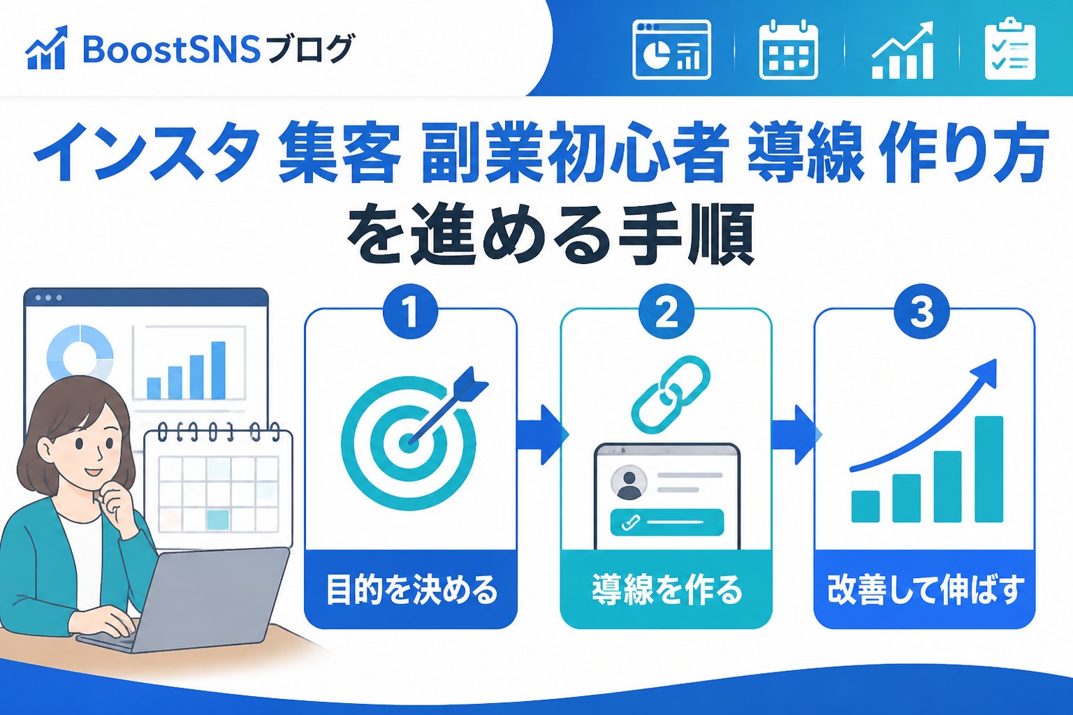 集客ノウハウ インスタ 集客 副業初心者 導線 作り方を進める手順