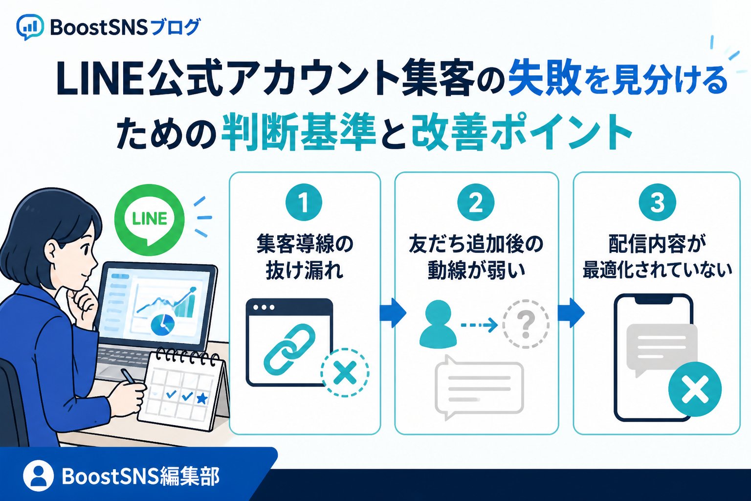 集客ノウハウ LINE公式アカウント集客の失敗を見分けるための判断基準と改善ポイント